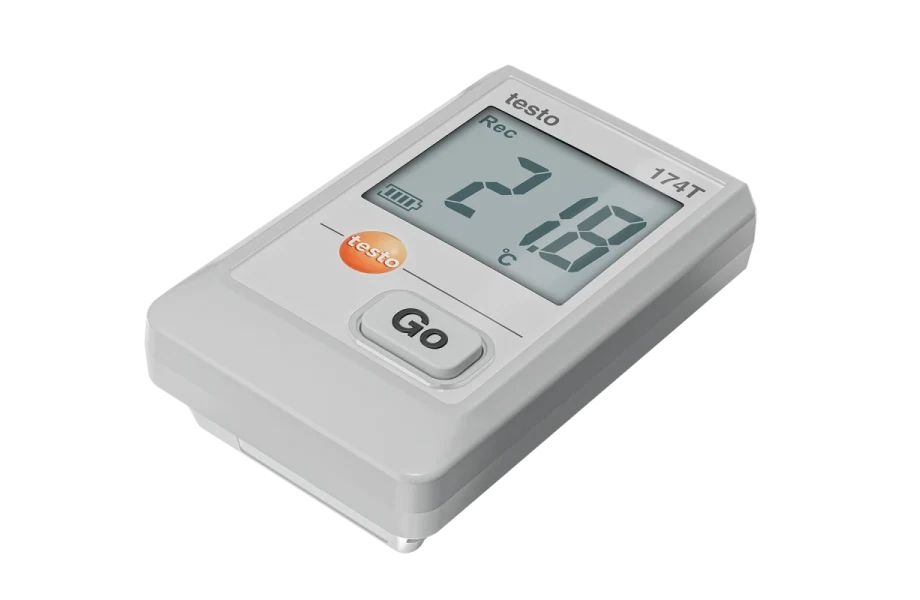 Mini data logger de temperatura testo 174 T em vista em perspectiva