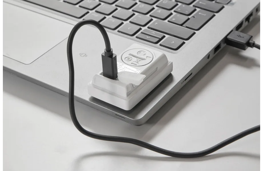 Leitura dos dados do testo 174 T no software para PC via cabo USB-C