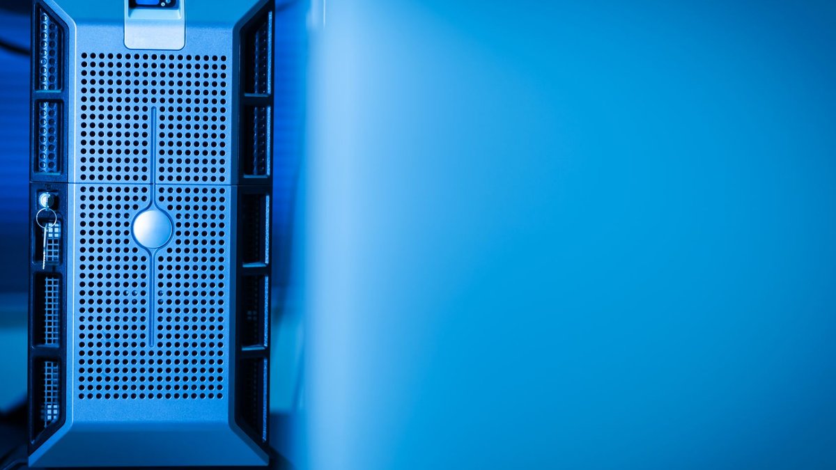 MultiCare Health System adopts platform-based data orchestration Close-up of a modern server unit in a blue-lit data center environment.
