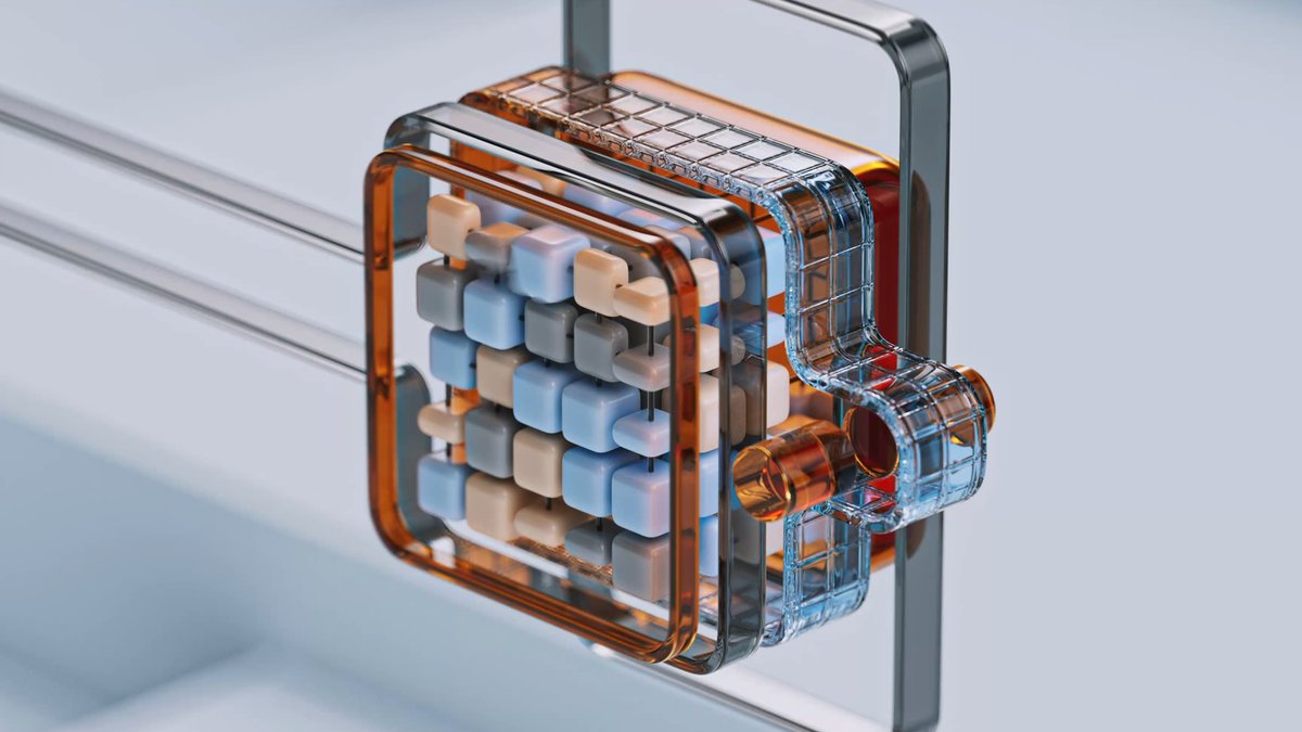 3D render showcasing an abstract concept of artificial intelligence and technology with cube manipulation.