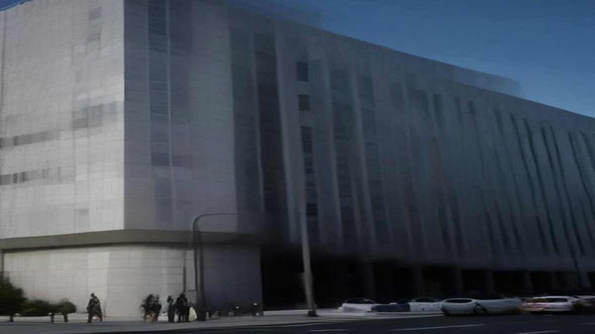 FBI building exterior with law enforcement agents.