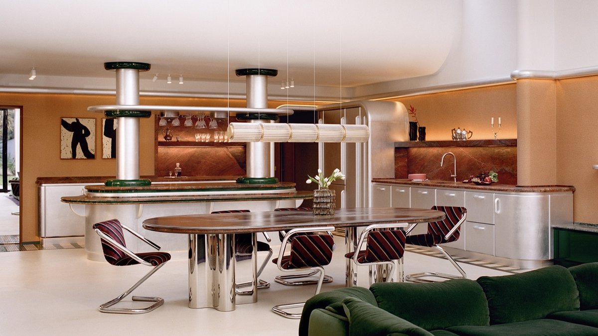 Paris garage transformed into bold retro-futurist family home - retro-futurist family home