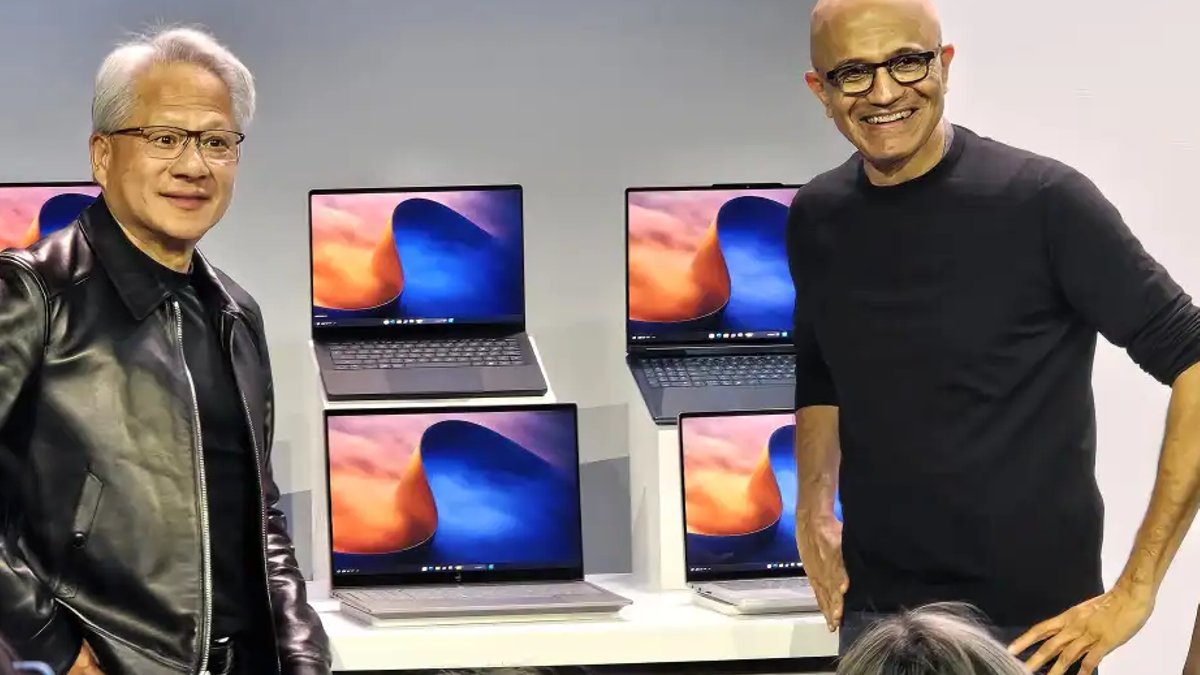 Nvidia may scrap RTX 5090 amid gaming shift Microsoft Satya Nadella Nvidia Jensen Huang RTX Spark laptops.