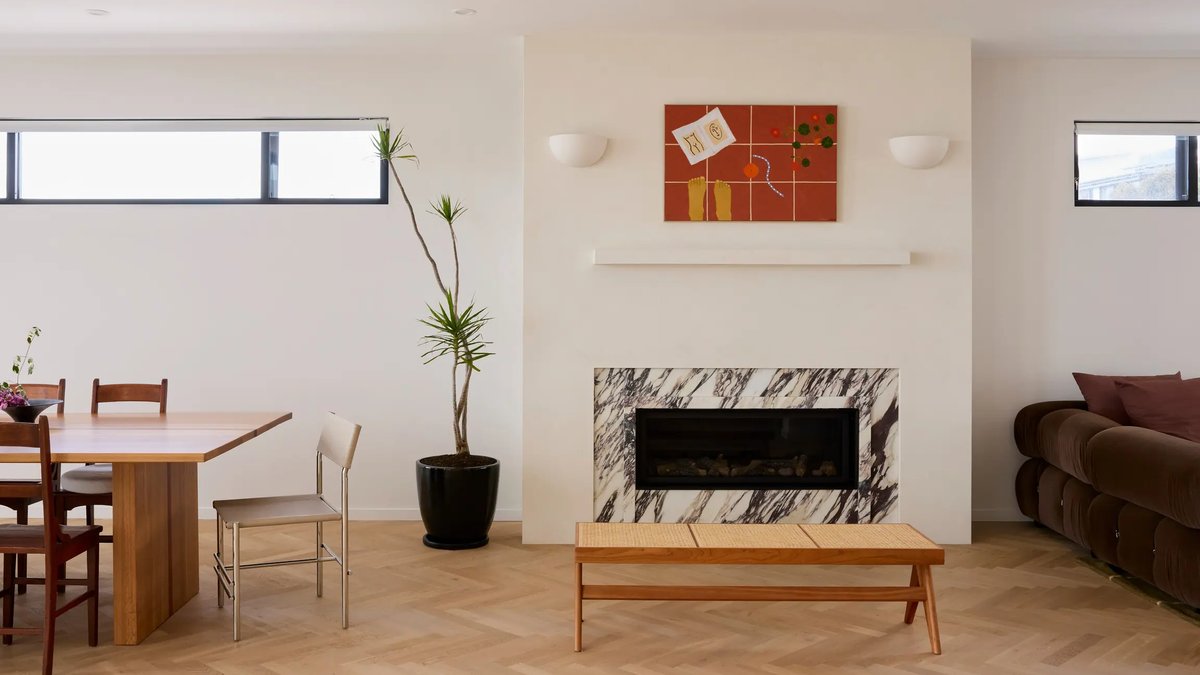 Beach house features modern Mediterranean design - modern mediterranean