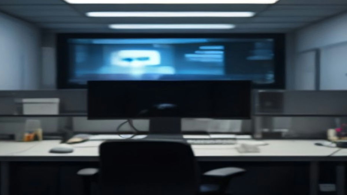 Computer security monitoring room.