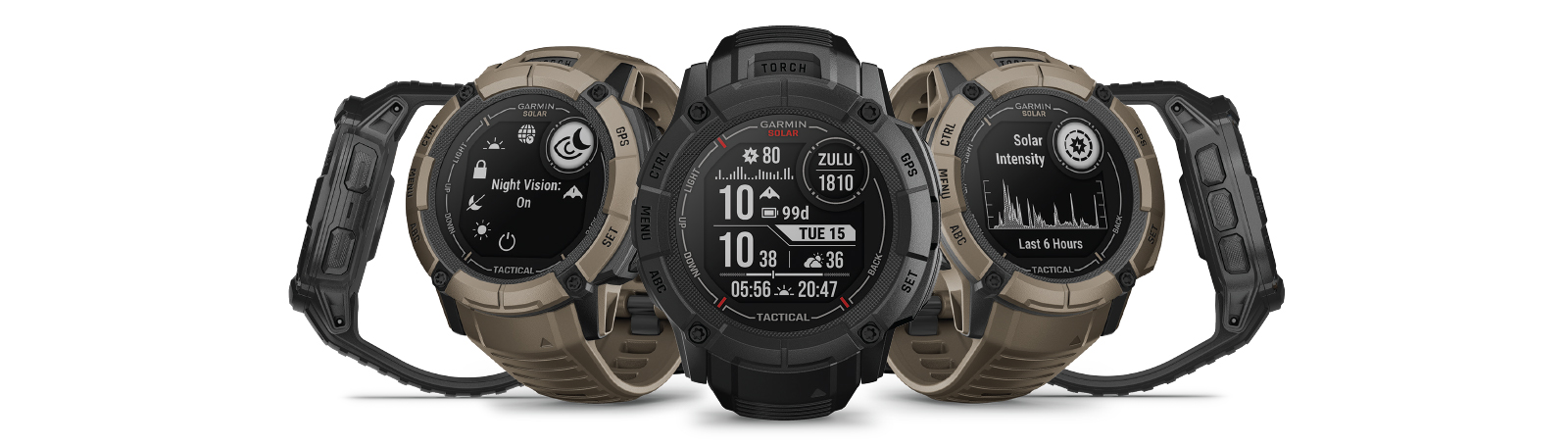 Garmin Instinct 2X Solar Tactical Rugged GPS Men Smartwatch, Coyote Tan  with Power Glass Lens, Stealth Mode, LED Flashlight