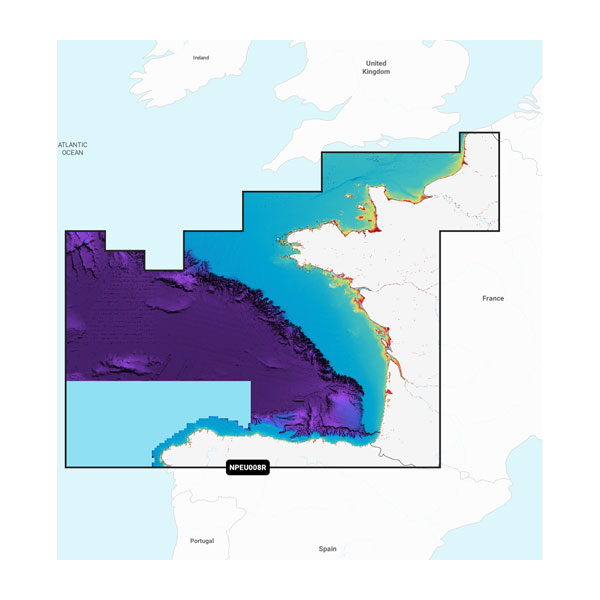 NAVIONICS NAEU008R – Carta Nautica Per Golfo Di Biscaglia EU008R – Versione Regular