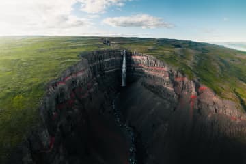 Hengifoss Waterfall