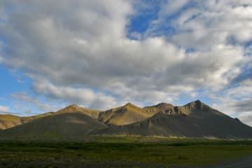 Hafnarfjall mountain in Borgarjord