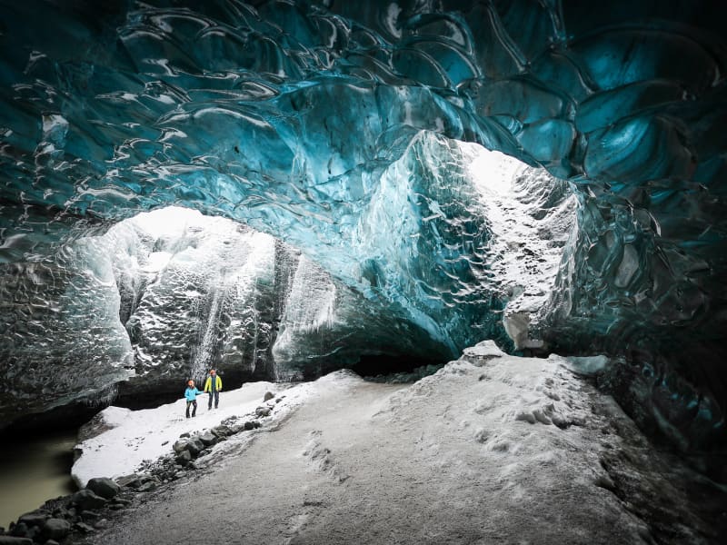 Blue ice cave