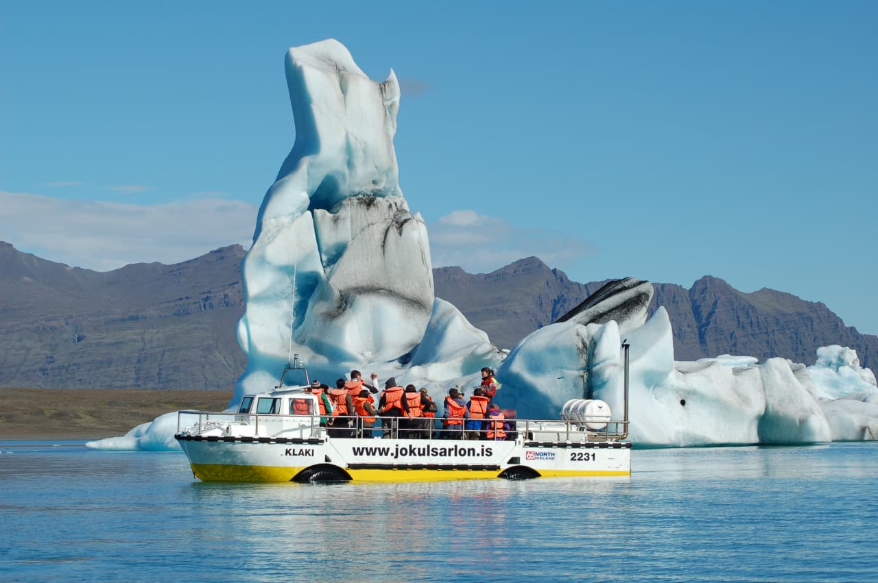 island gletscher tour boot