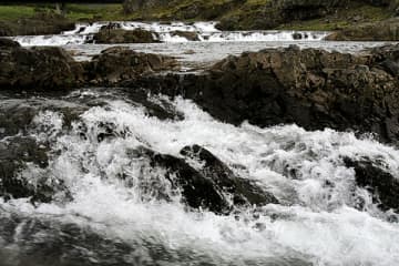 Troll Waterfalls in Borgarfjord