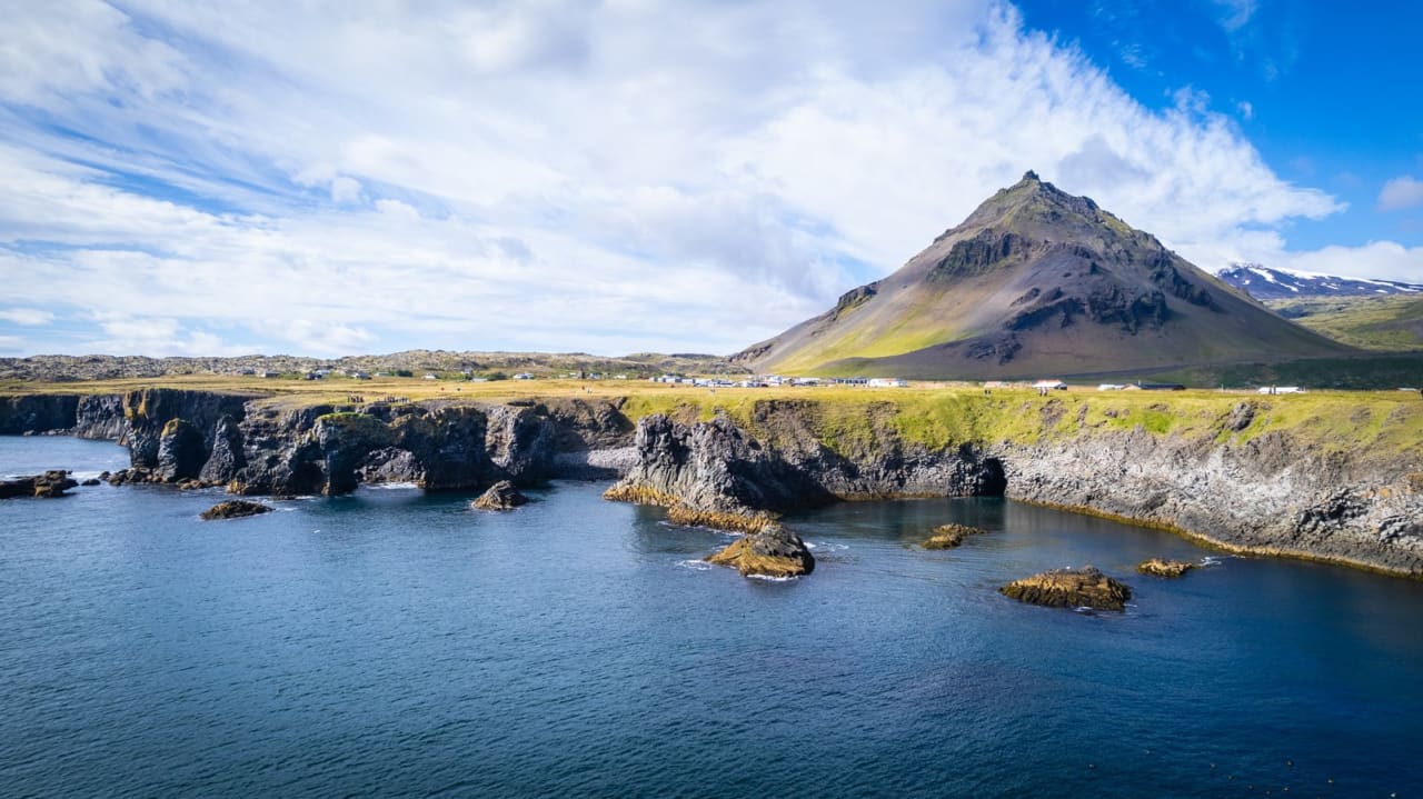Basaltküste von Arnarstapi hiking route in Iceland