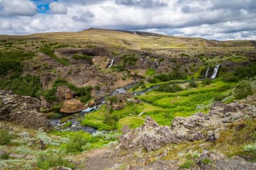 Gjáin in Þjórsárdalur valley