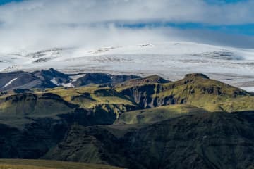 Mýrdalsjökull glacier and Katla