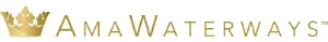 AmaWaterways logo with gold crown and text