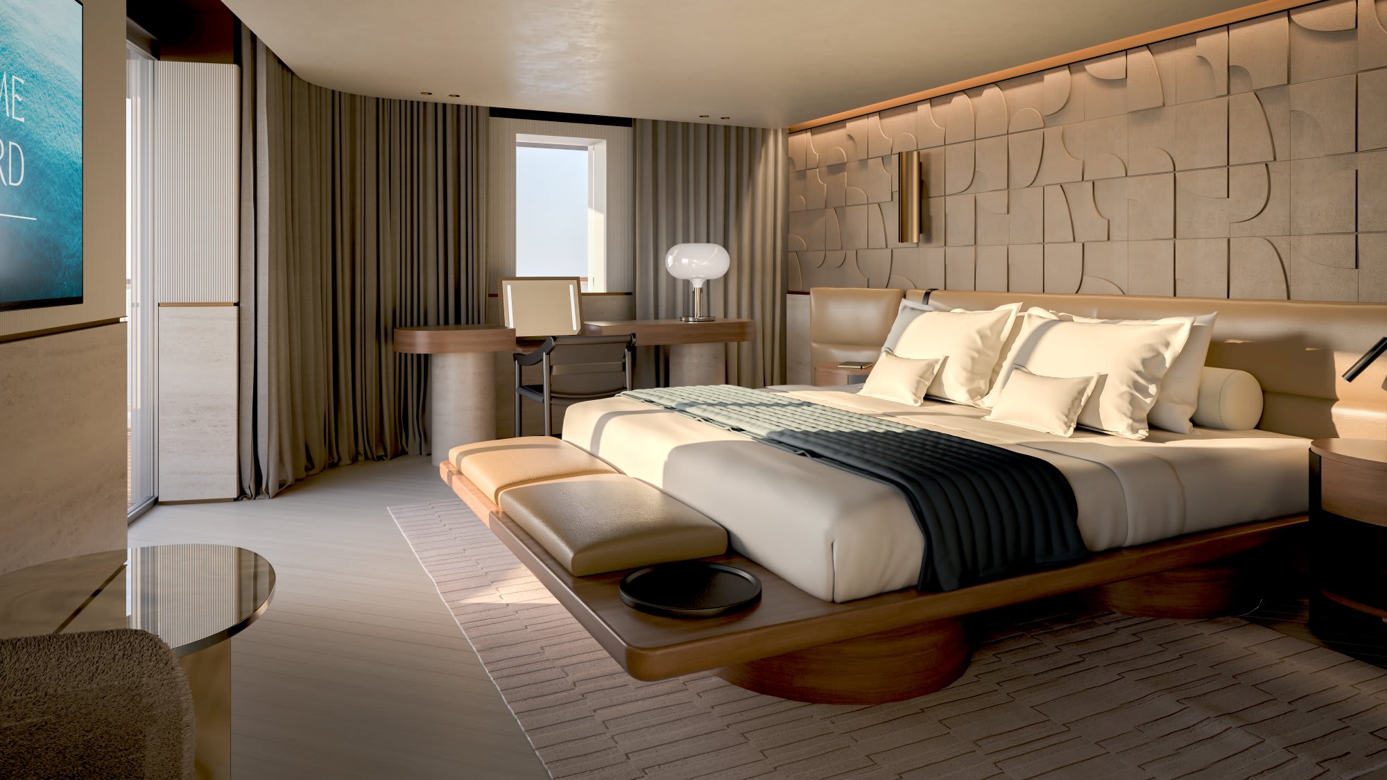 Explora Journeys ocean-front suite with private terrace and panoramic sea views