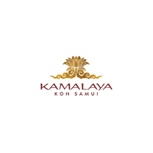 Kamalaya Koh Samui logo with gold lotus and ornate design