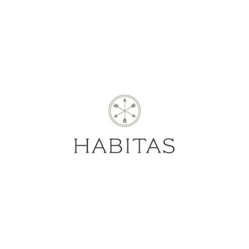 Habitas brand logo with compass rose icon and text wordmark