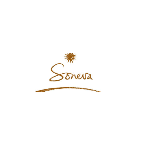 Sorewa logo with sun icon and curved underline in brown handwritten style