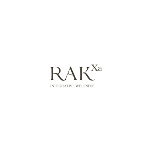 RAK Xa integrative wellness logo with elegant serif typography