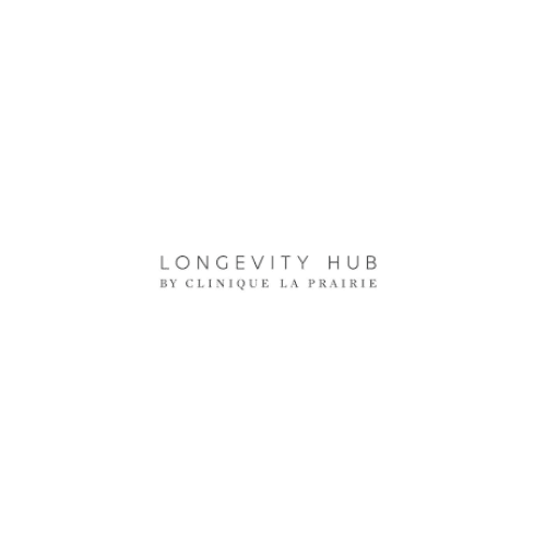 Longevity Hub by Clinique La Prairie logo in gray text on white background