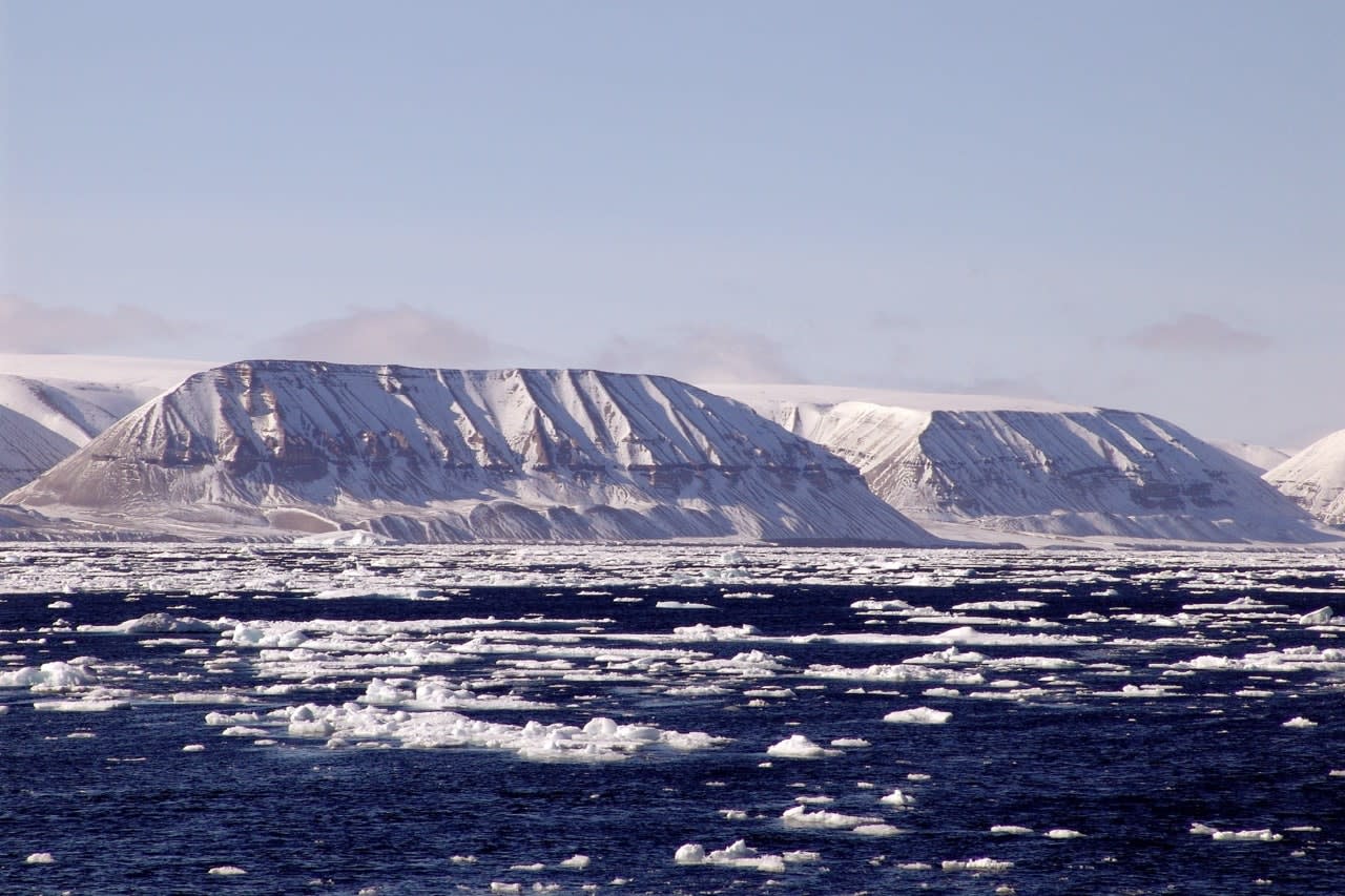 Arctic Sea Ice and Mountains in the Northwest Passage Northwest Passage
