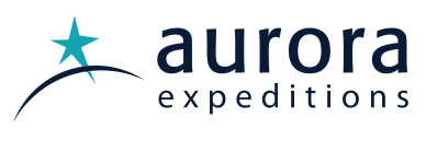 Aurora Expeditions Logo with Teal Star and Motion Swoosh Aurora Expeditions