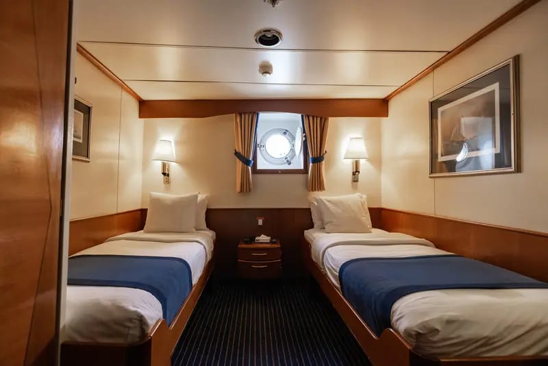 Cosy Twin Cabin with Porthole on Main Deck Classic Expedition