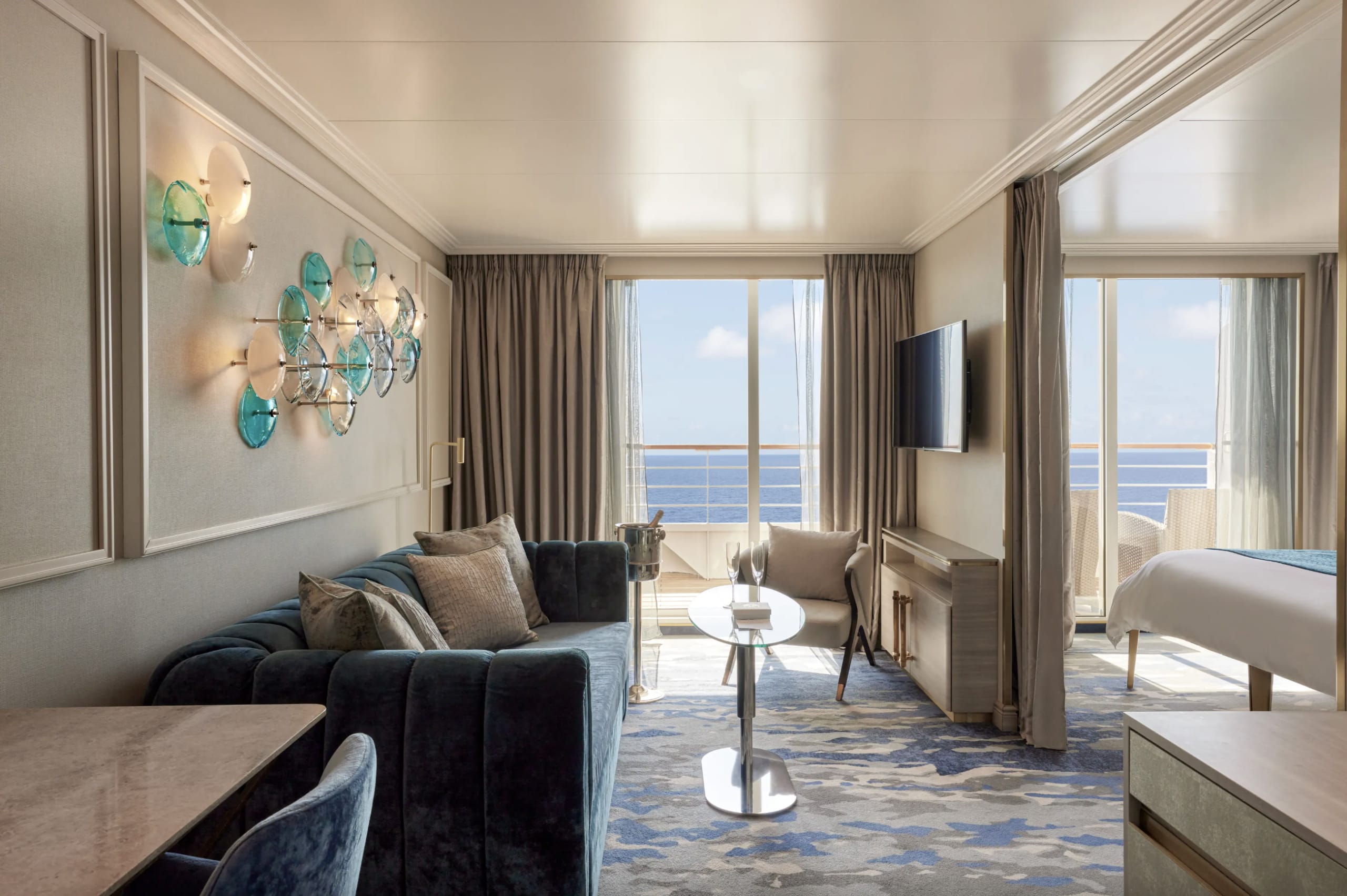 Crystal Cruises, Crystal Serenity, 2026 World Cruise, Sapphire Veranda Suite