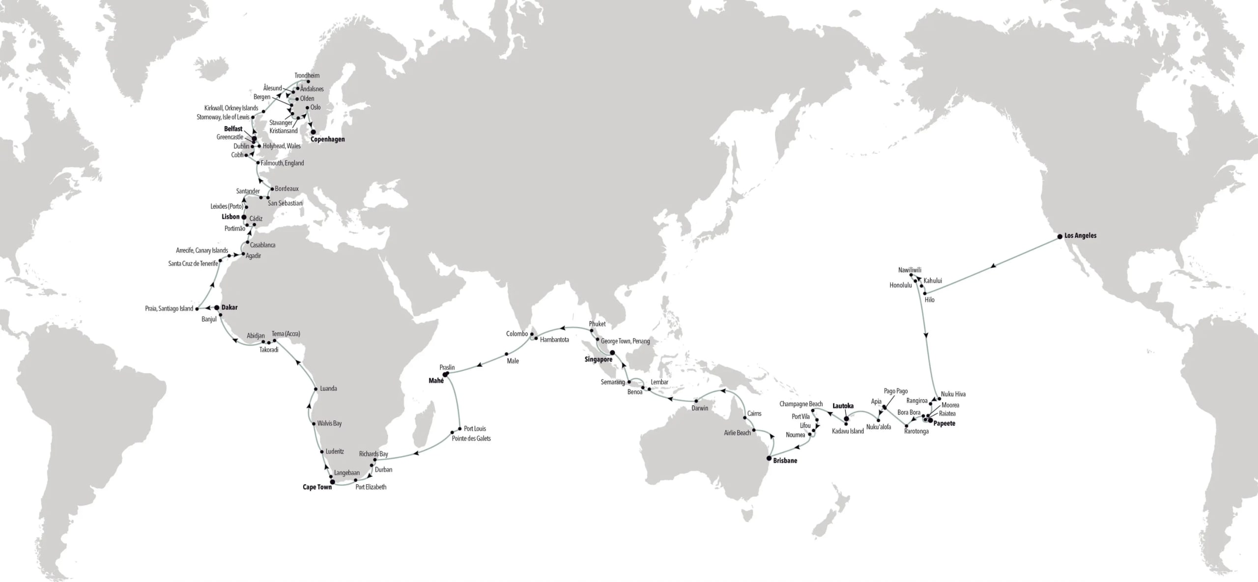 Silversea Cruises, The Three Oceans, World Cruise