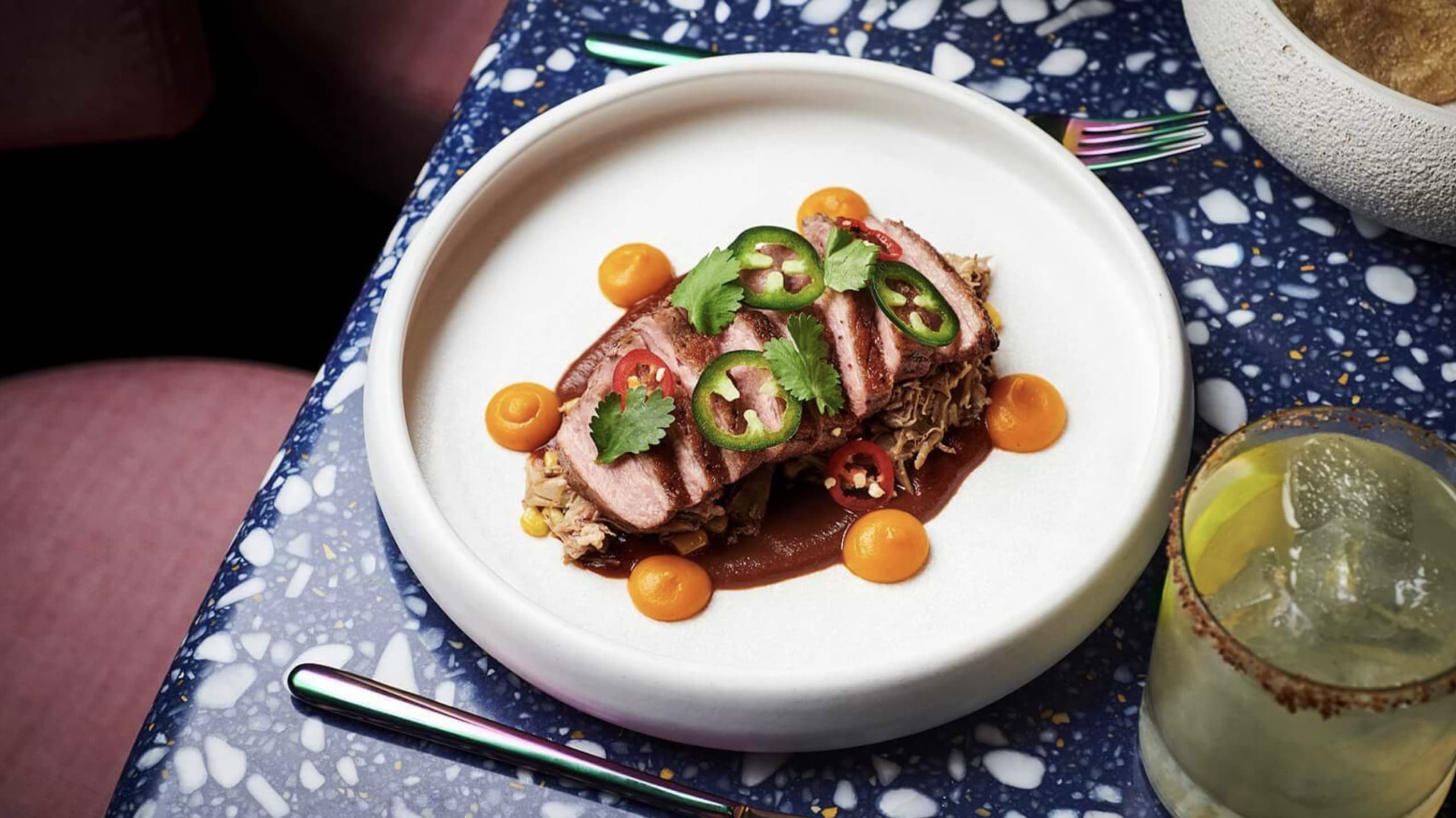 A Closer Look at Pink Agave on a Virgin Voyages Ship