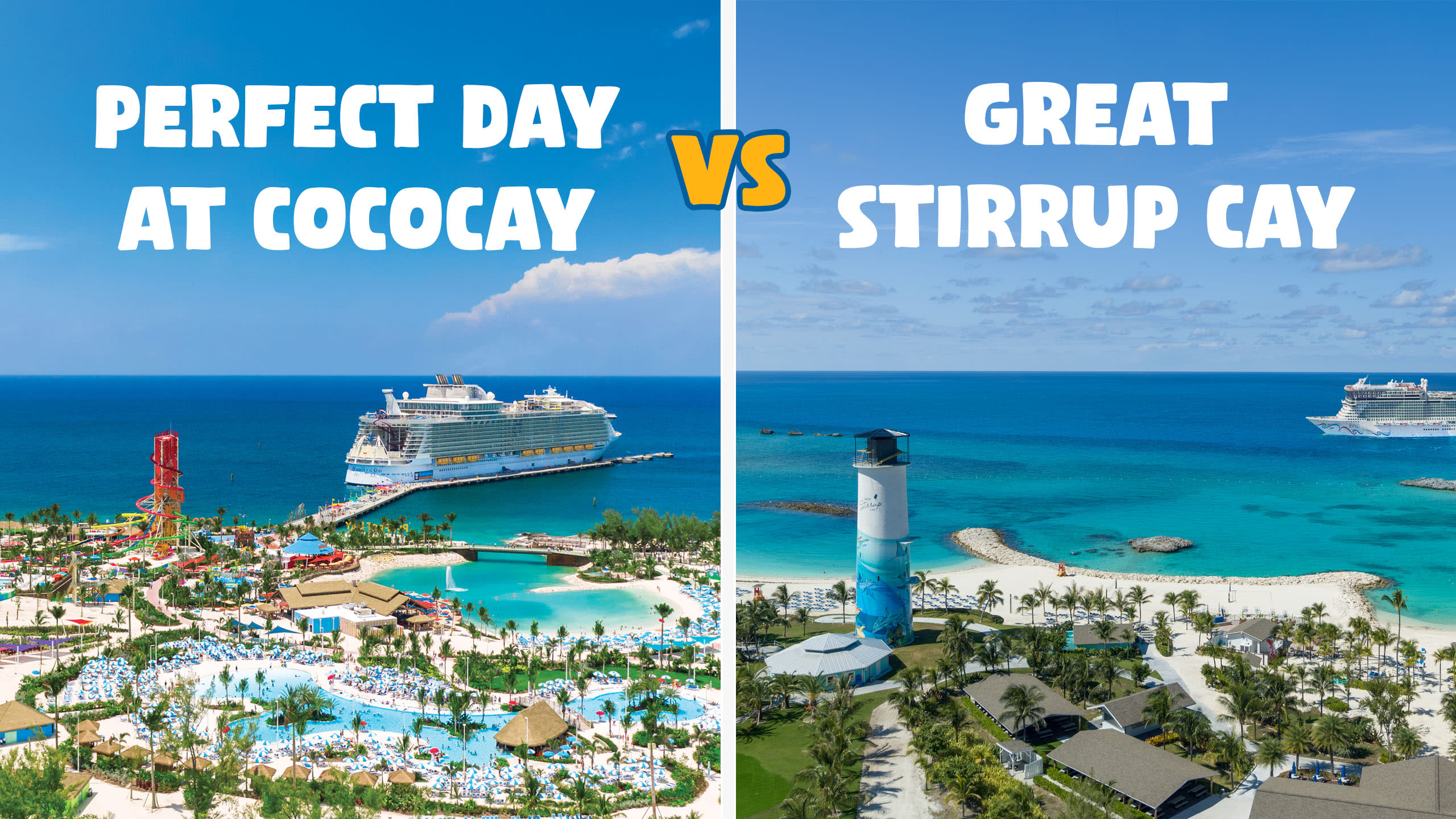 Private Island Rivals - The Differences Between NCL's Great Stirrup Cay, and Royal's CocoCay