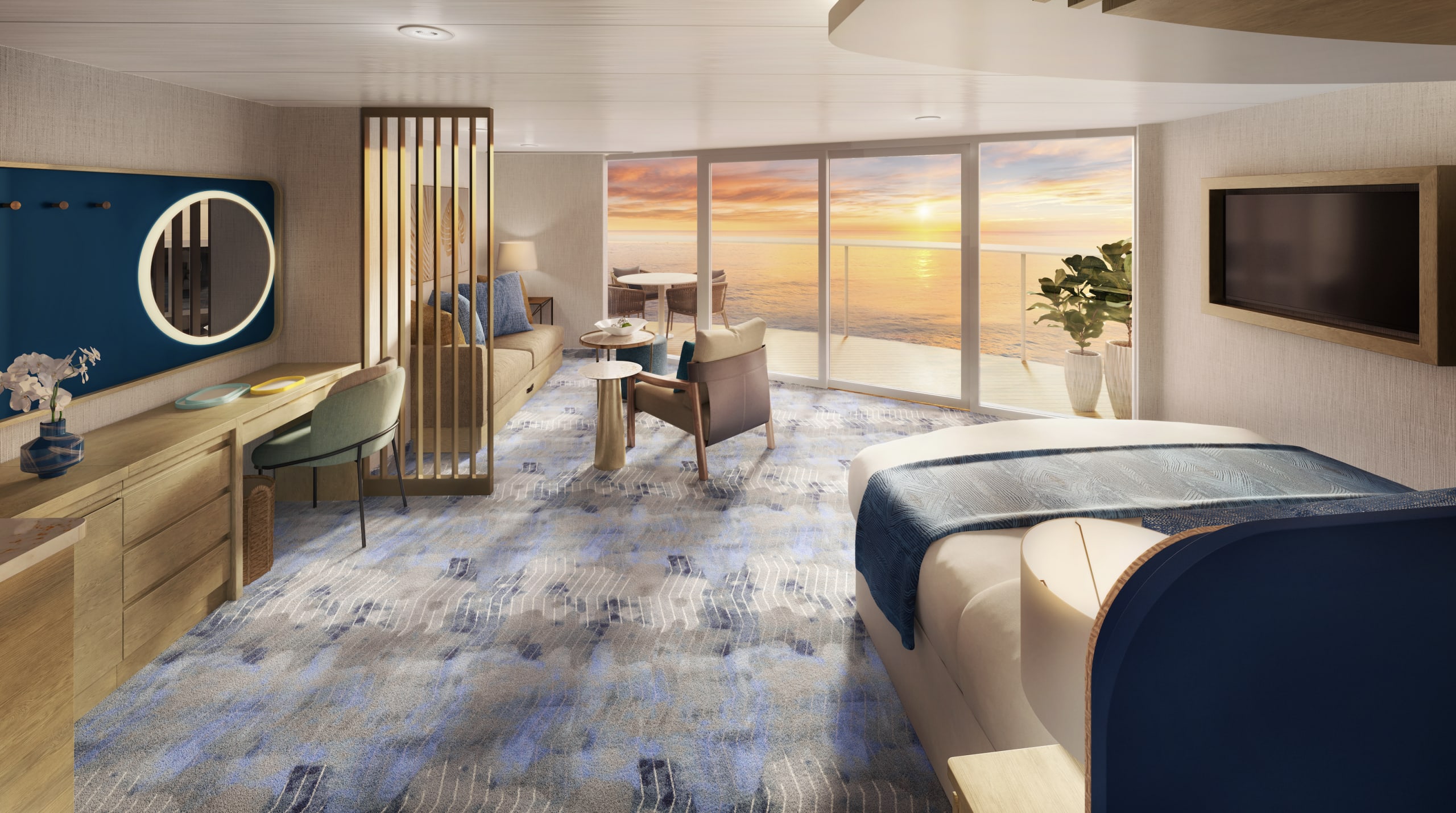 Sunset Corner Suite, Icon of the Seas, Sky Class, Royal Caribbean