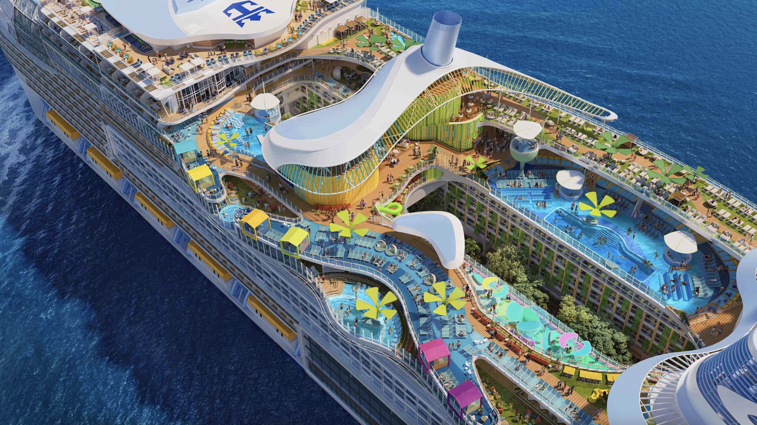 All the Pools Onboard Royal Caribbean's Brand New Star of the Seas