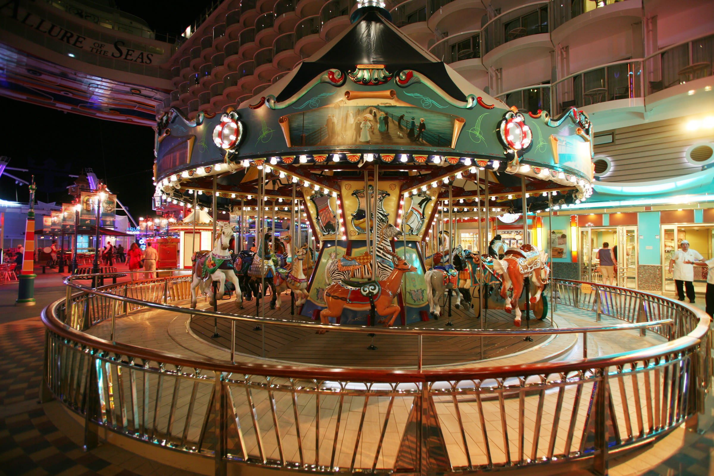 Allure Of The Seas Boardwalk Carousel Boardwalk & AquaTheater on Allure of the Seas