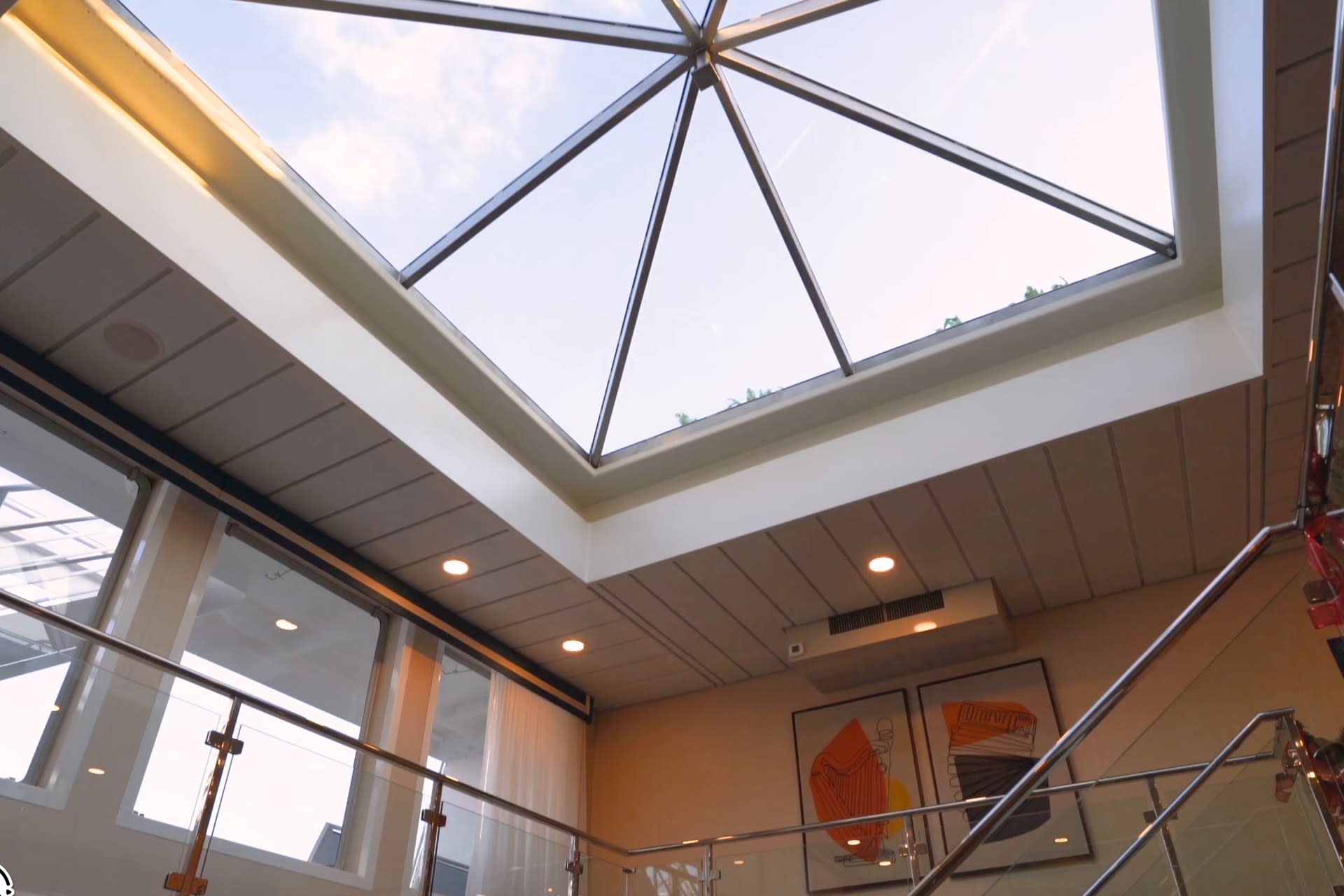 American Symphony Glass Atrium Skylight Glass Atrium & Mid-Ship Lounges on American Symphony