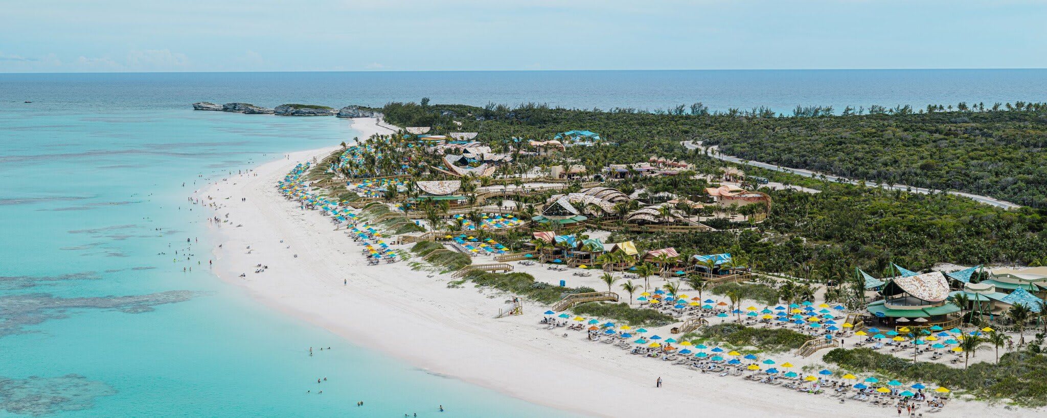 Disney lookout cay beach aerial
