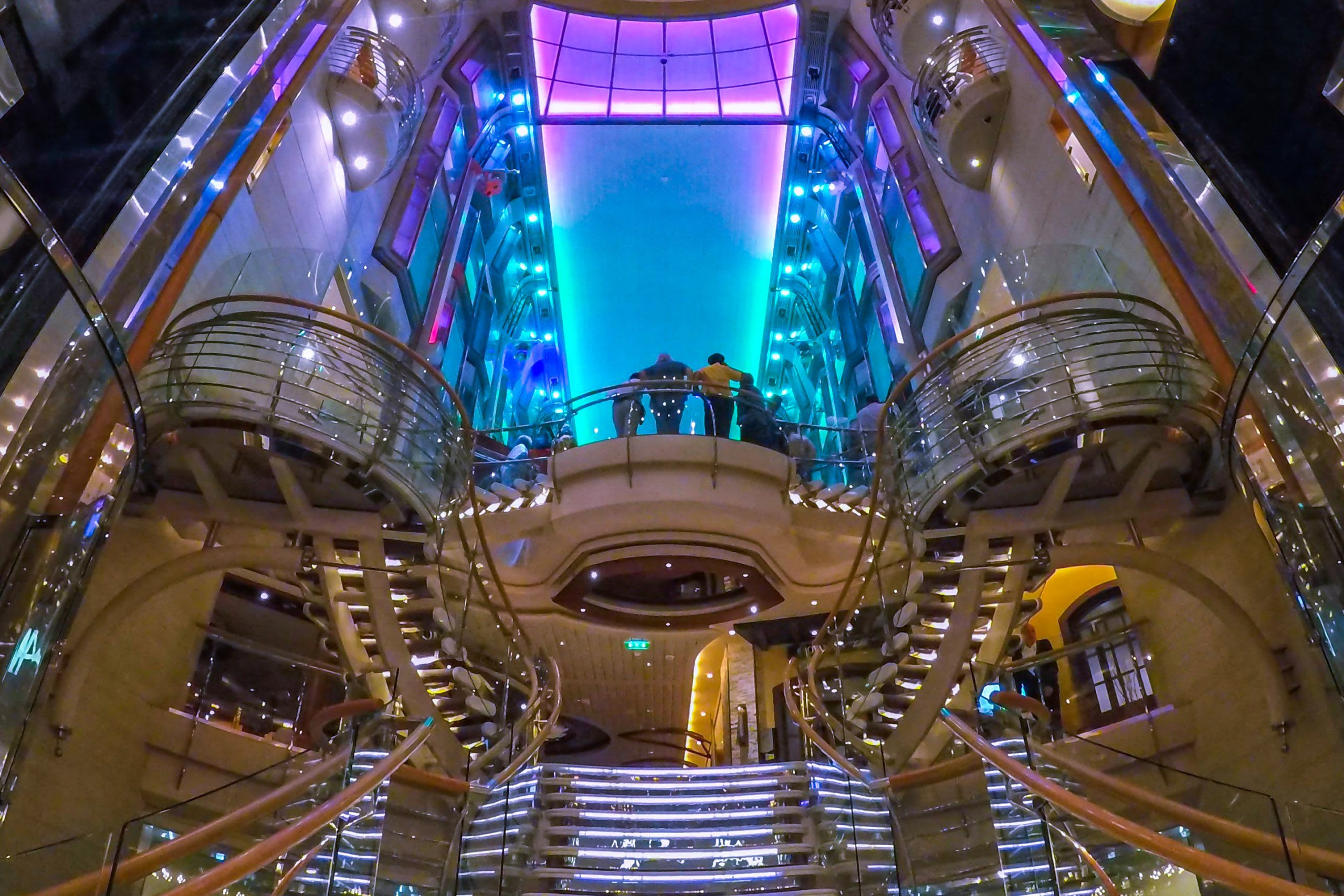 Explorer Of The Seas Centrum Glass Elevators Royal Promenade on Explorer of the Seas