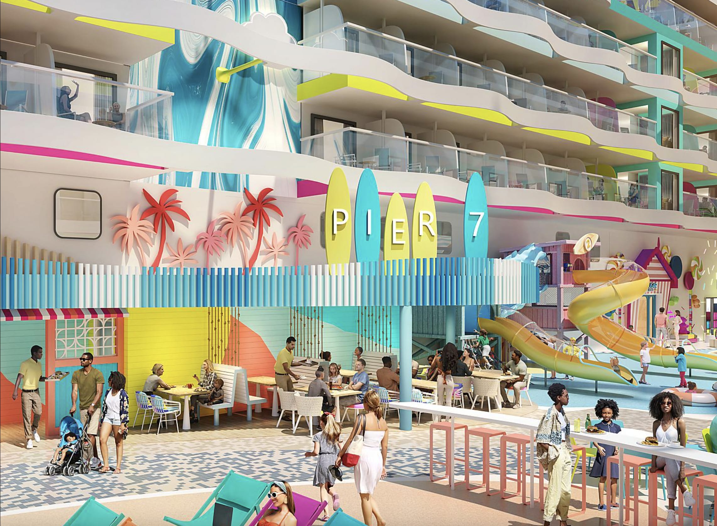 Icon of the Seas, Icon Class, Royal Caribbean, Pier 7, Surfside Family Neighborhood