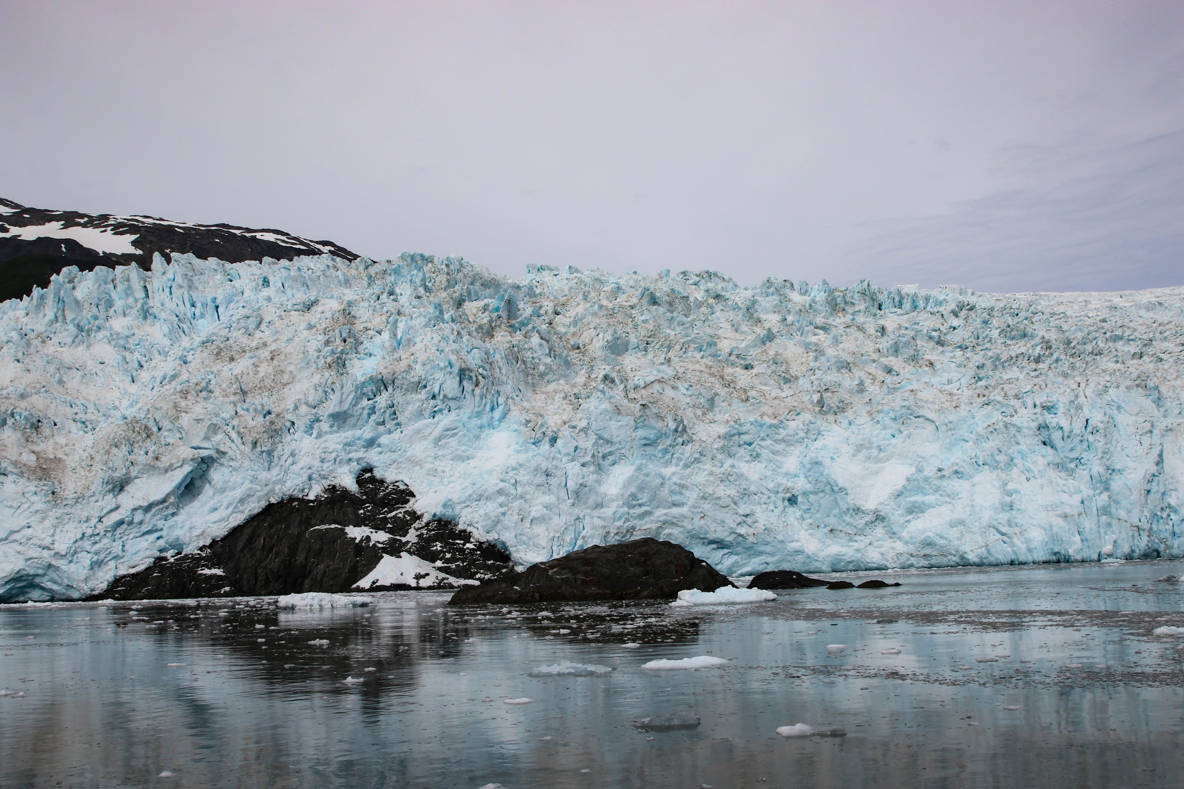 Tidewater glacier in Kenai Fjords National Park near Seward, Alaska