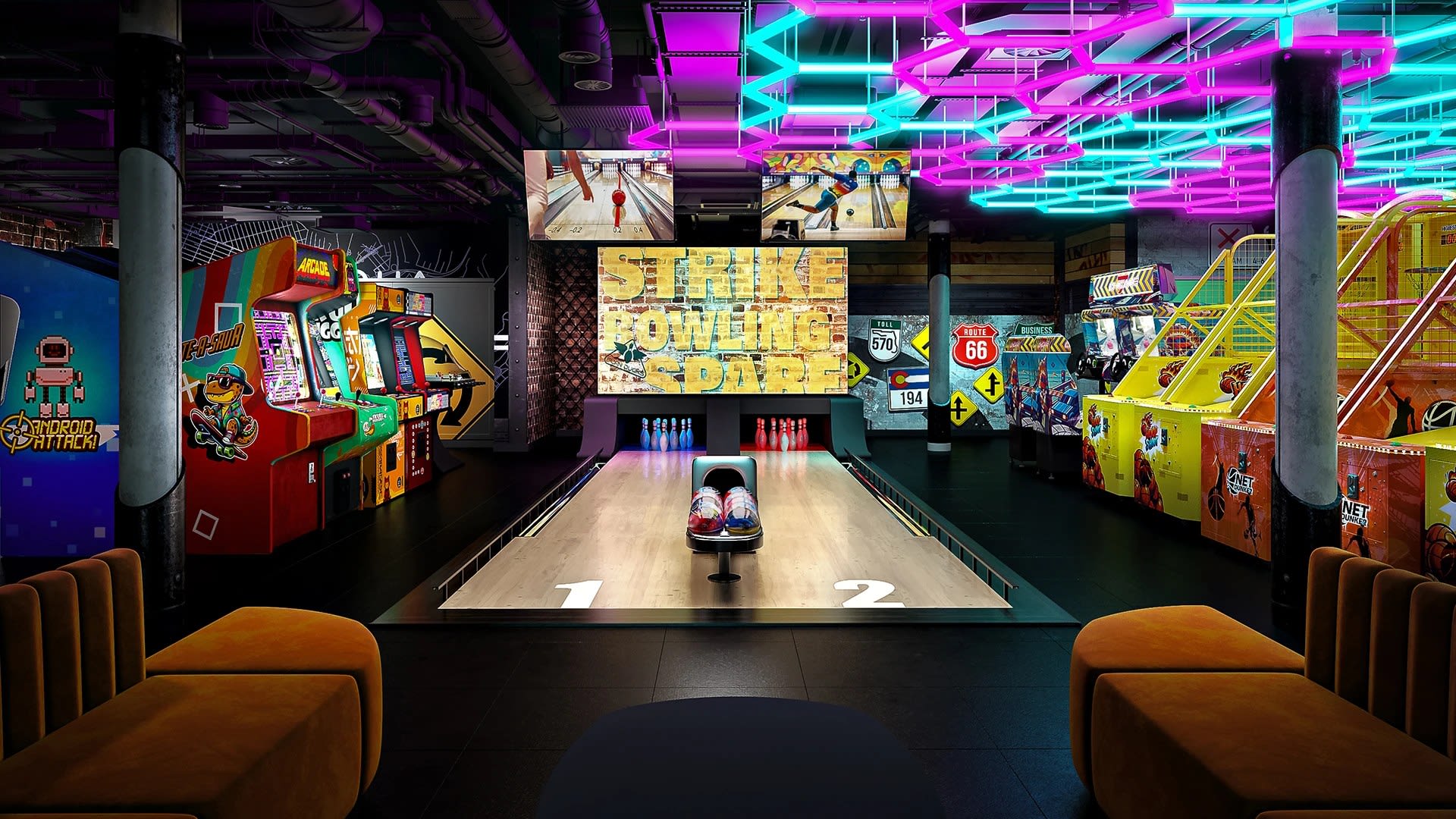 Game Zone, The Stadium & Tee Time on Norwegian Aqua
