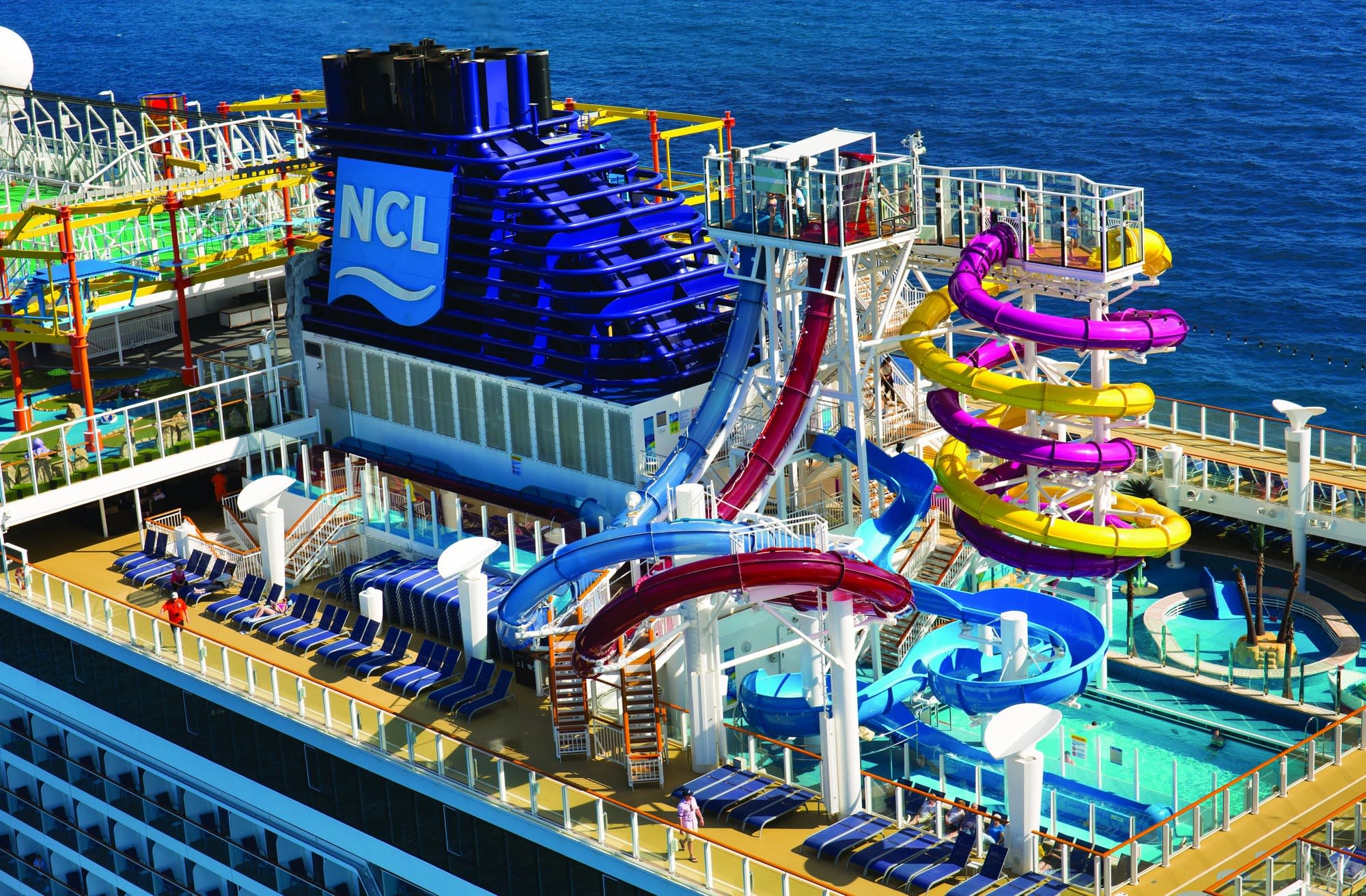 Water Slides & Pool Deck on Norwegian Breakaway