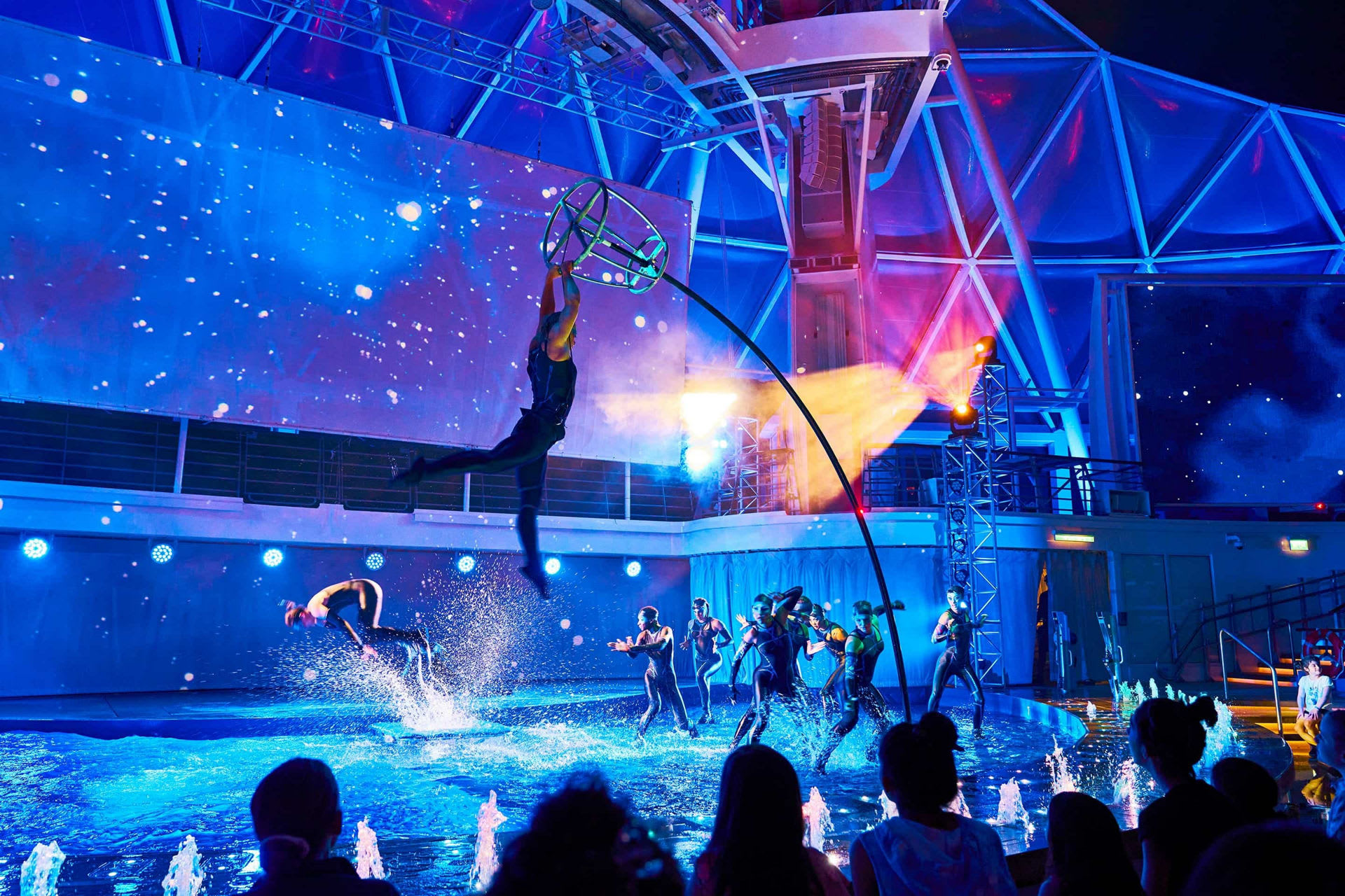 Oasis Class Aquatheater Show AquaTheater & Shows on Utopia of the Seas