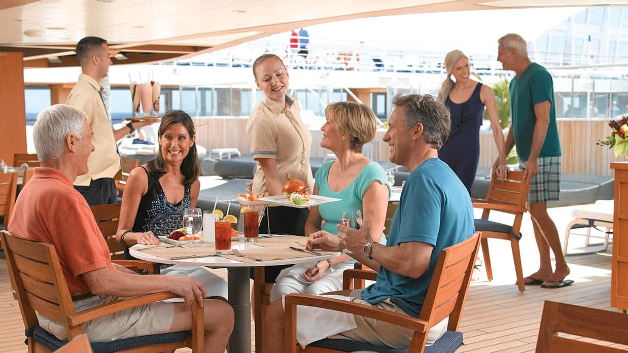 Pool Deck & Waves Grill on Oceania Marina