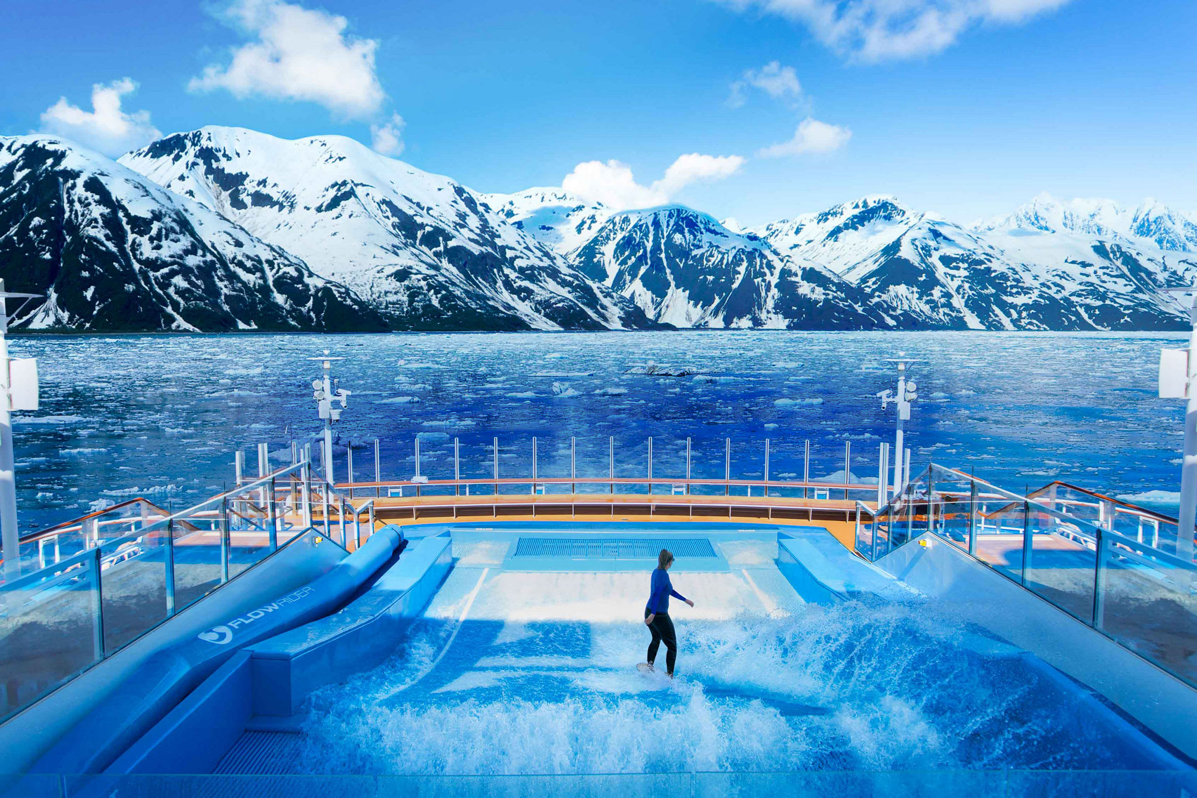Ovation Of The Seas Flowrider Alaska FlowRider, RipCord & Rock Wall on Ovation of the Seas