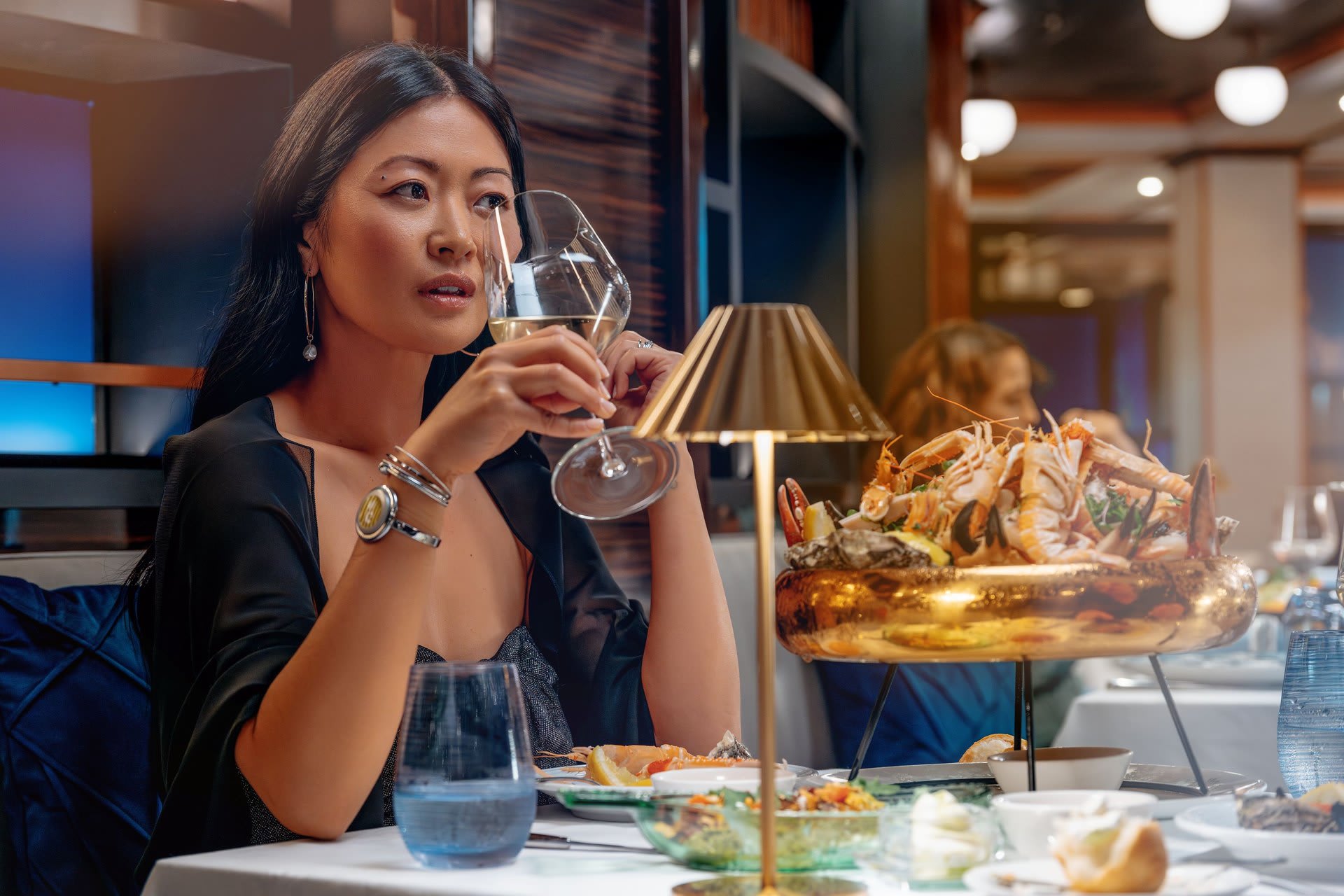 Princess Specialty Dining Seafood Tower Umai, Sabatini's & Crown Grill on Sun Princess