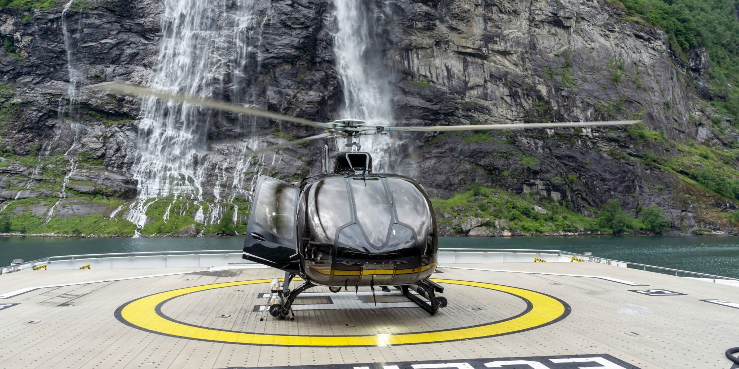 Helicopters & Helipad on Scenic Eclipse