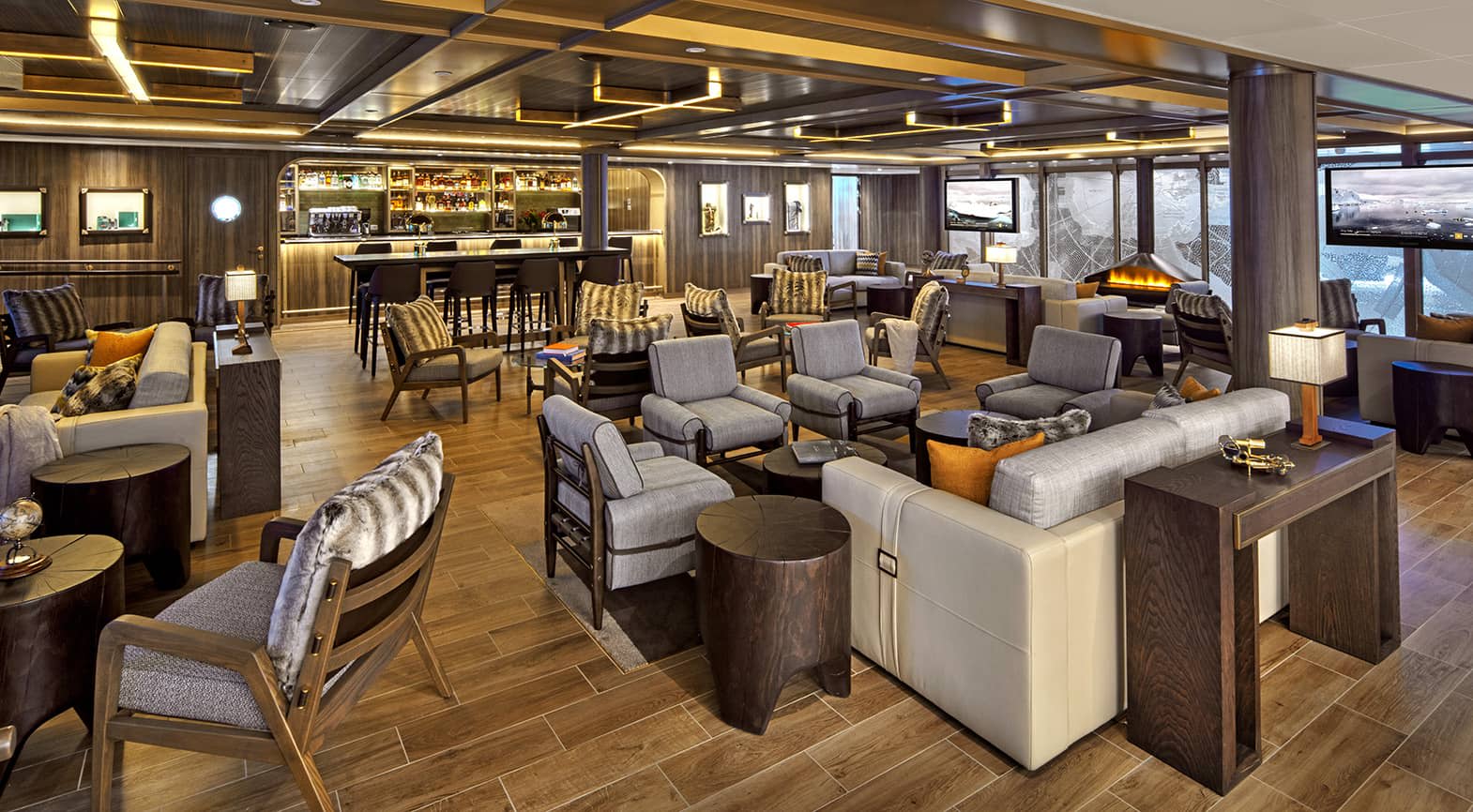Expedition Lounge on Seabourn Pursuit