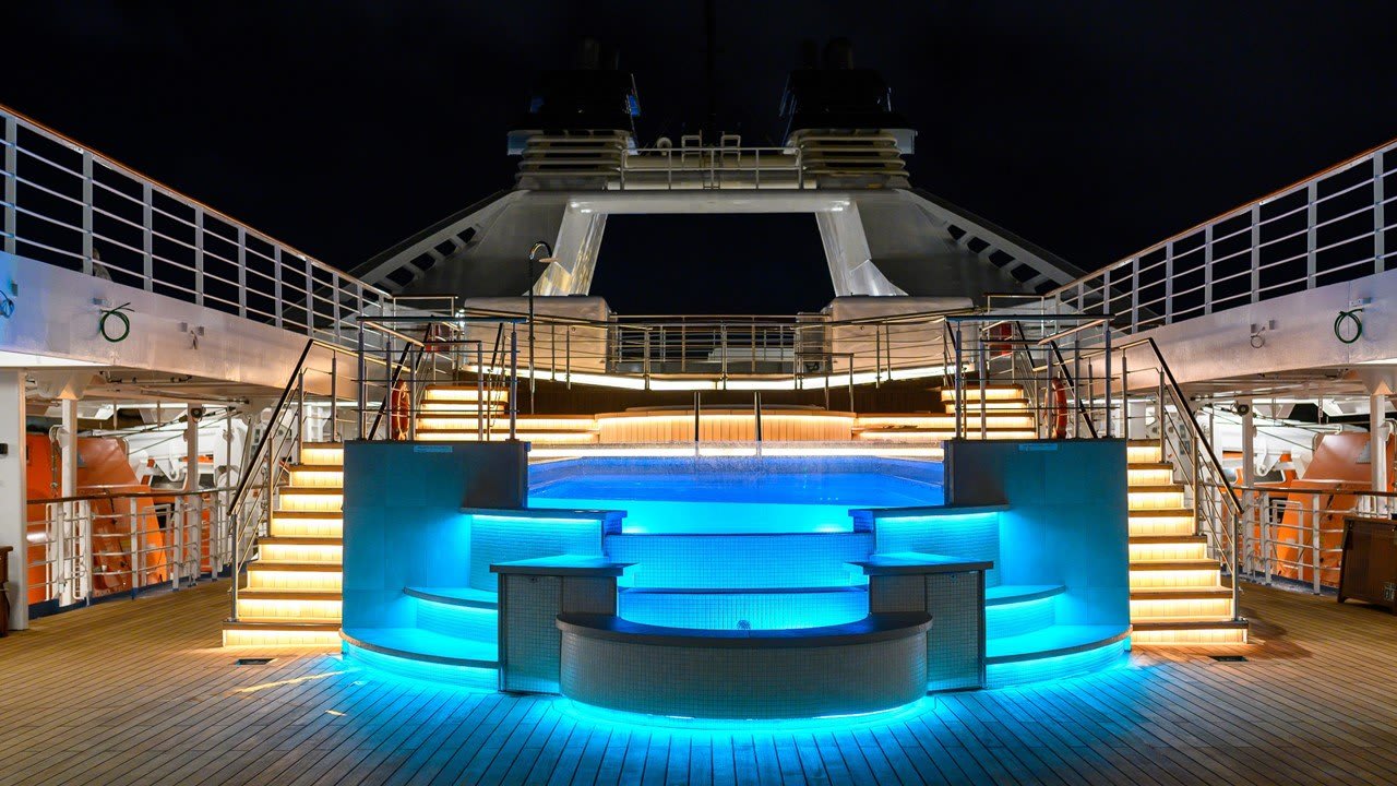 Star Breeze Pool Deck Night Pool Deck on Star Breeze